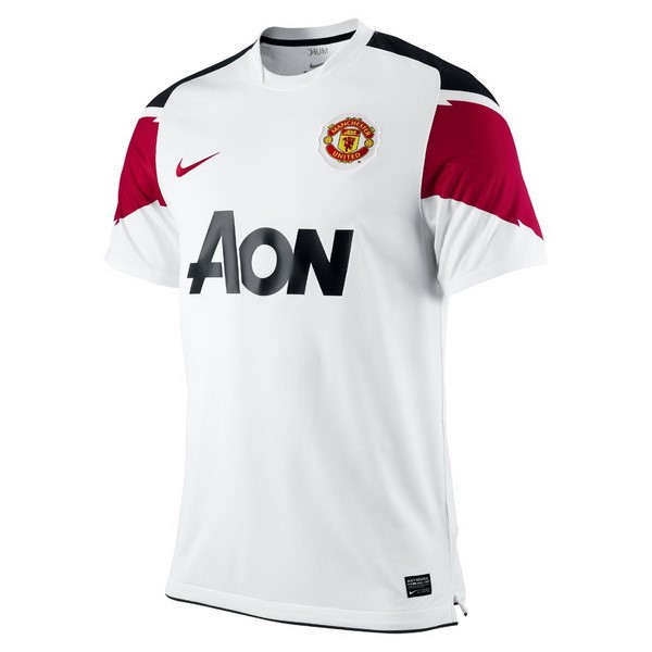 Camiseta Manchester United Segunda equipación Retro 2010 11 Blanco